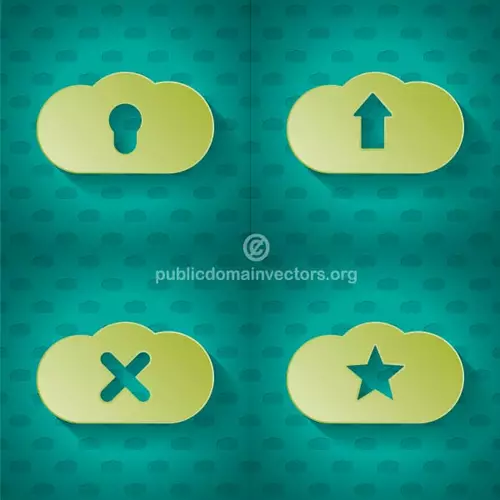 Internet cloud icons