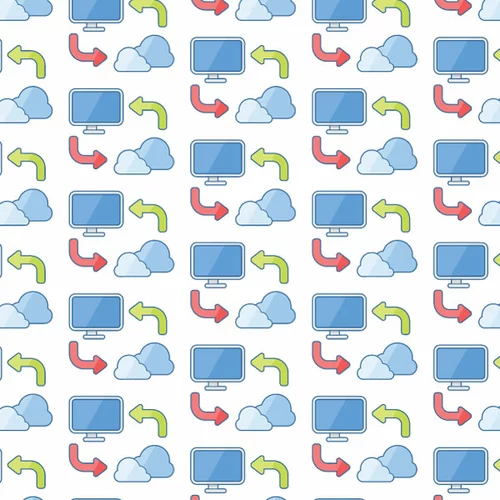 Internet technology seamless pattern