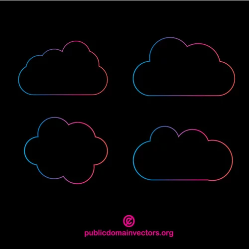 Clouds silhouette logotypes