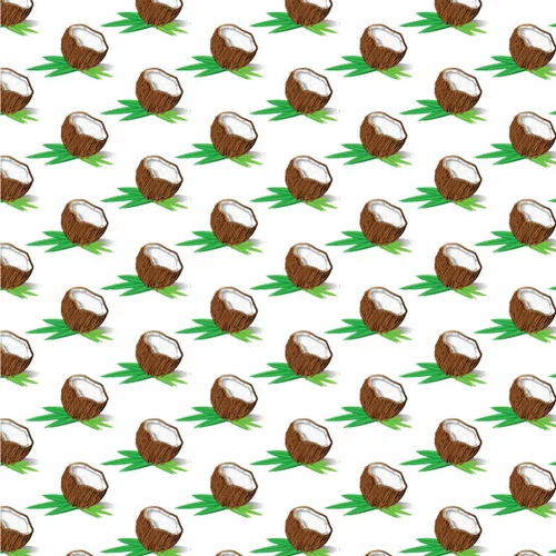 Coconut fruit seamless pattern