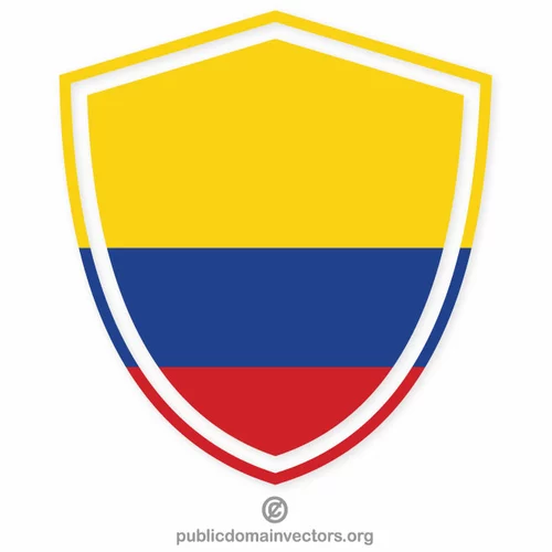 Colombian flag shield