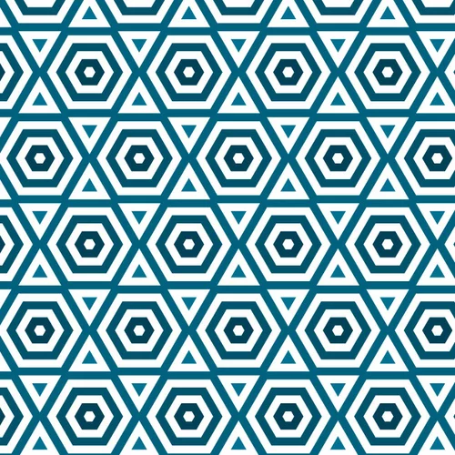 Hexagonal retro pattern