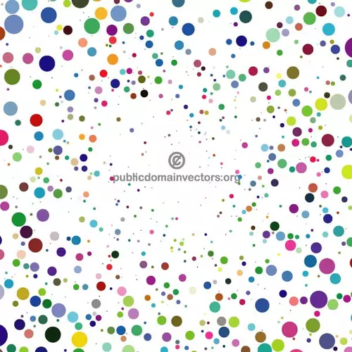 Tiny colorful circles vector graphics