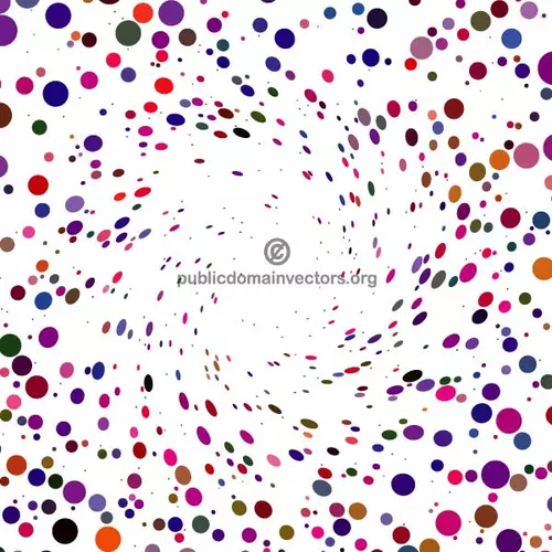 Swirling colorful dots vector