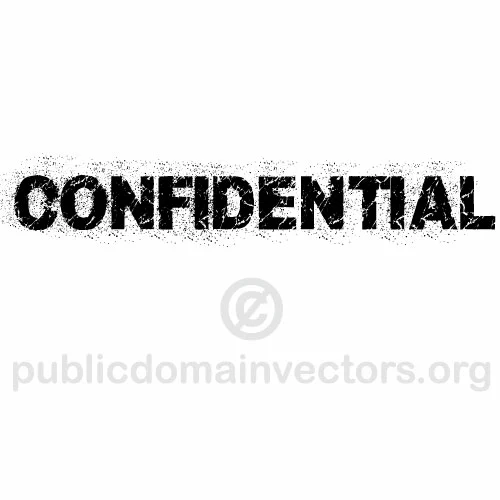 "Confidential" vector stamp