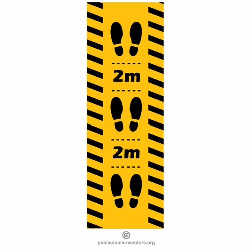 Keep safe distance vector sign