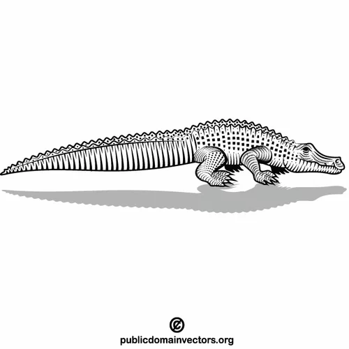 Crocodile silhouette clip art