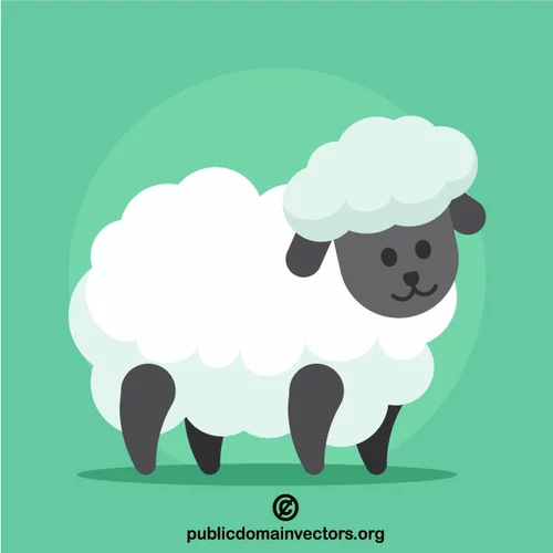 Cute sheep clip art image