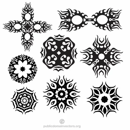 Tribal rosettes vector art