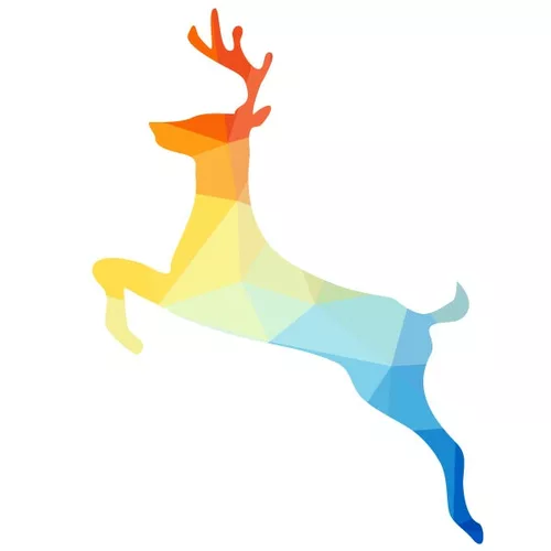 Deer color silhouette