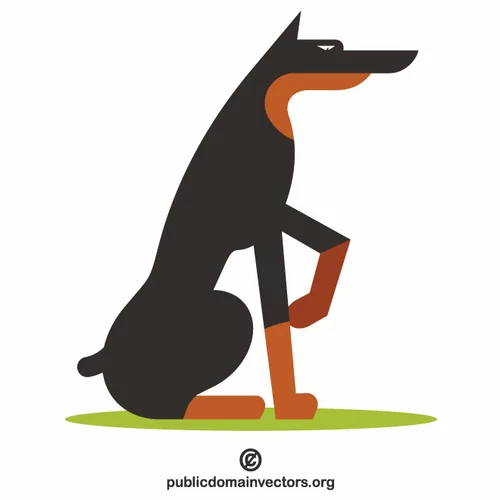 Dobermann dog breed caricature