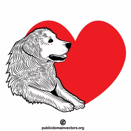 Dog love vector graphics