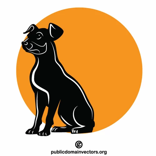 Puppy vector silhouette