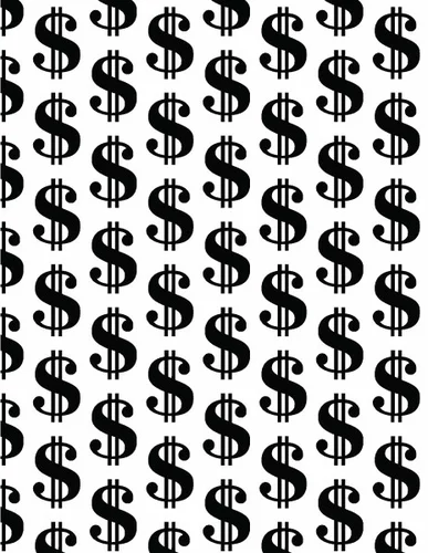 Dollar symbol seamless pattern