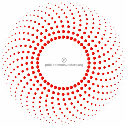 Circle with dots vector