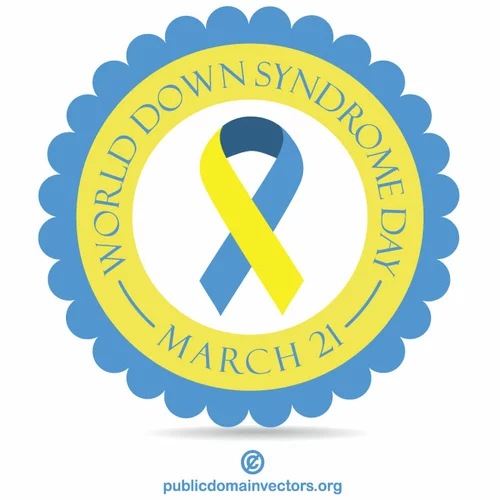 Down syndrome day sticker