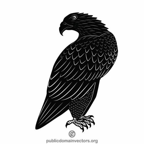 Eagle monochrome clip art