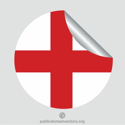 English flag peeling sticker