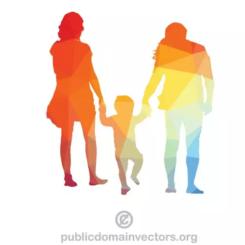 Silhouette of a family