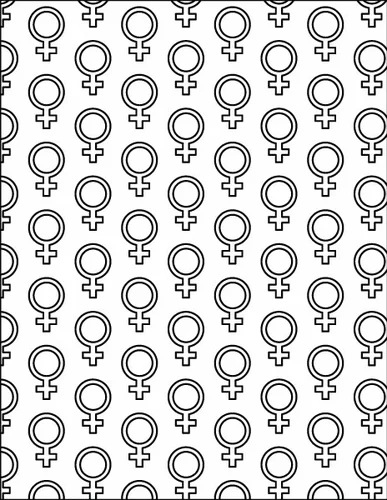 Female symbol seamless pattern