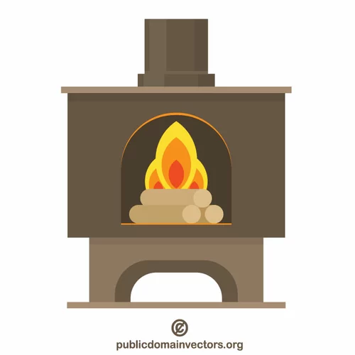 Fireplace vector art