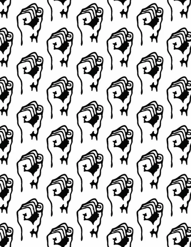 Clenched fist vector background