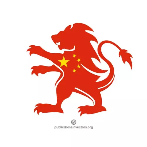 Chinese lion vector