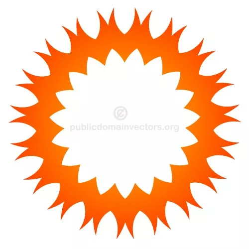 Circle with rough edges vector