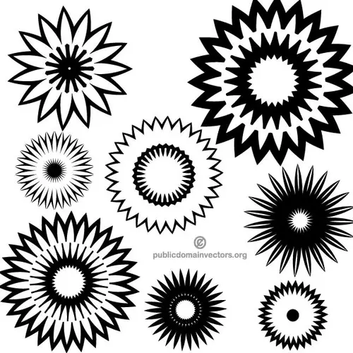 Star shapes vector pack