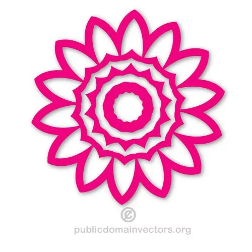 Pink vector flower