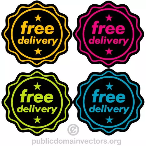 Free delivery vector stickers