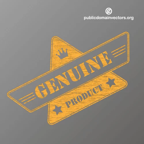 Genuine product vector sticker