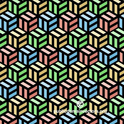 Colorful cubes pattern