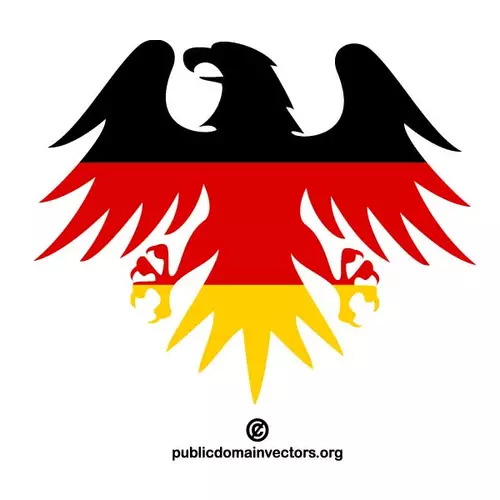 Eagle with German flag vector