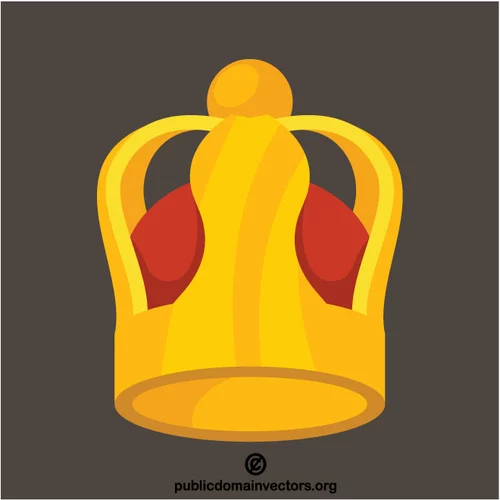 Golden crown vector clip art