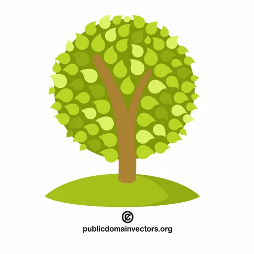 Green tree vector icon