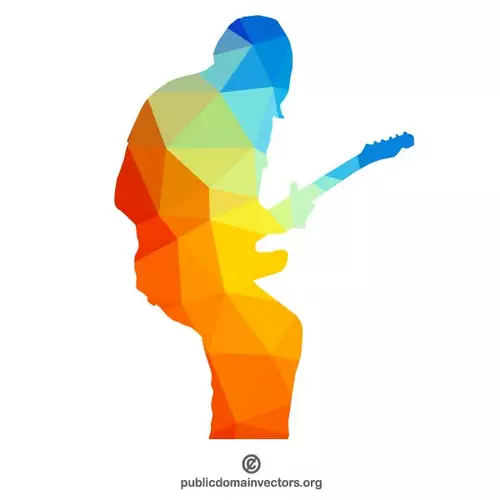 Silhouette of a guitarist