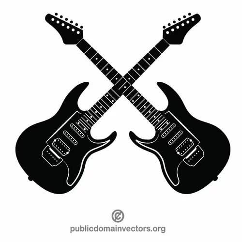 Electric guitars vector clip art