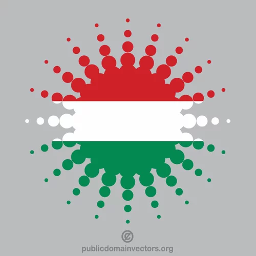 Hungarian flag halftone design