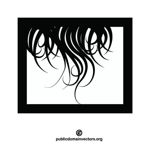 Black hair silhouette