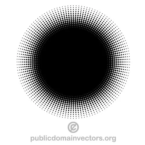 Halftone vector circle