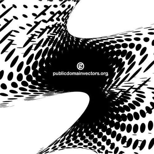 Black halftone swirl