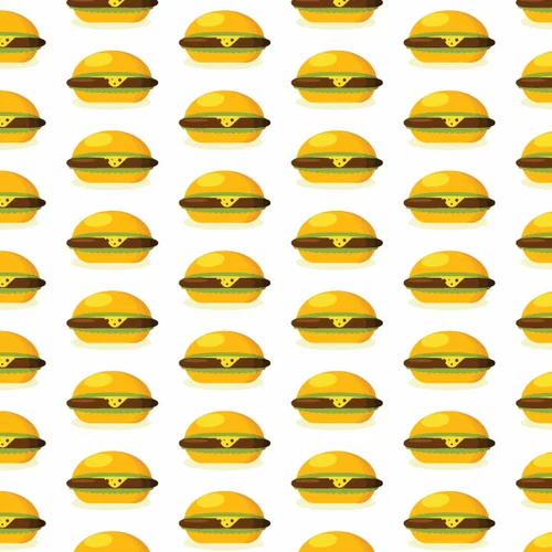 Hamburger seamless pattern