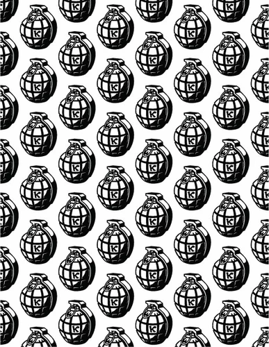 Hand grenade seamless pattern