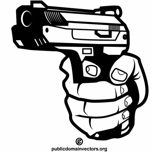 Handgun vector clip art