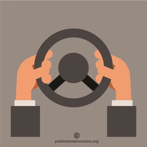 Hands on the steering wheel