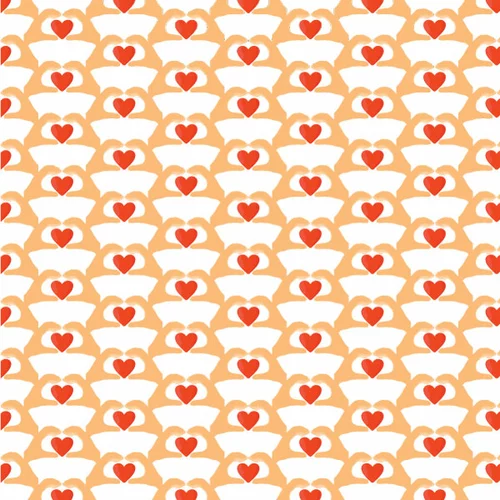 Seamless pattern with love symbols