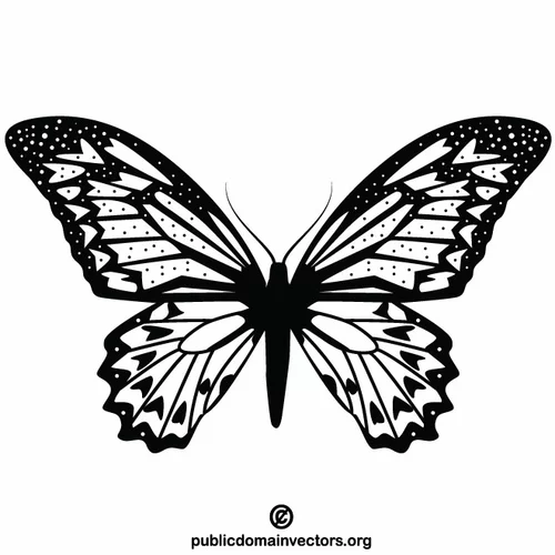 Butterfly insect silhouette