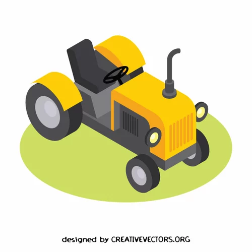 A tractor isometric 3D image