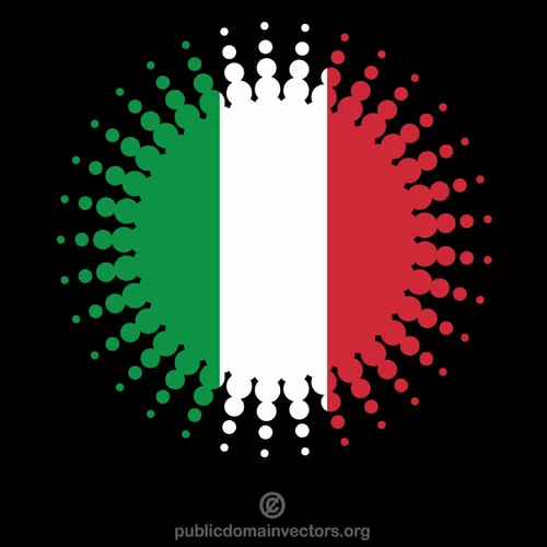 Italian flag halftone design